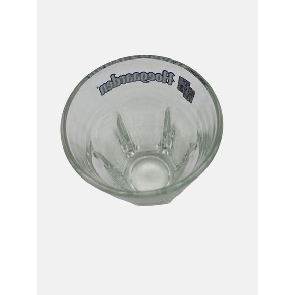 Hoegaarden 0.25L Beer Glass Clear Hexagonal Design Belgium Brewery 5" Pint - Picture 3 of 6
